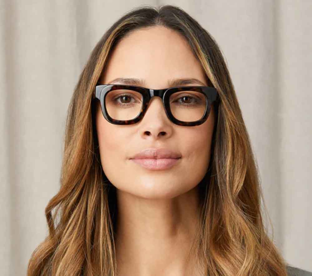 Thin and iconic retro square eyeglasses from the New York brand moscot