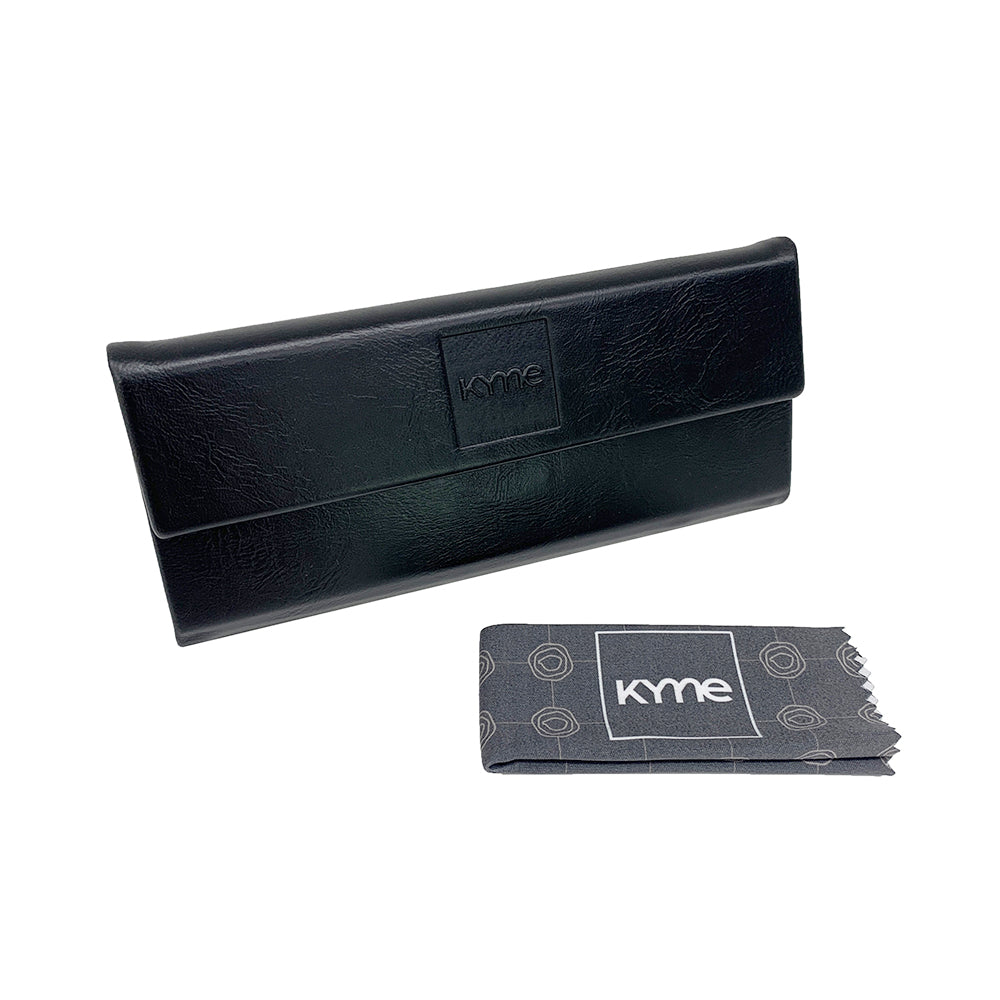 black sunglasses case from the italian brand kyme